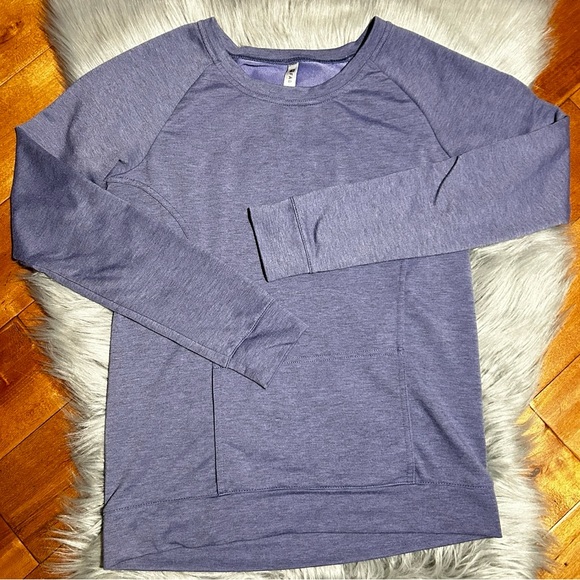 Fabletics Bonita Pullover II Pullover LIGHT PURPLE IRIS HEATHER Sweater Size XS - Picture 2 of 5